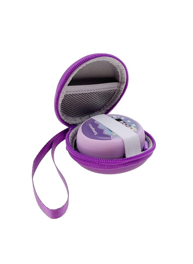 xcivi Hard Carrying Case and Silicone Cover for Tamagotchi Pix Virtual Interactive Pet Game Machine (Purple)