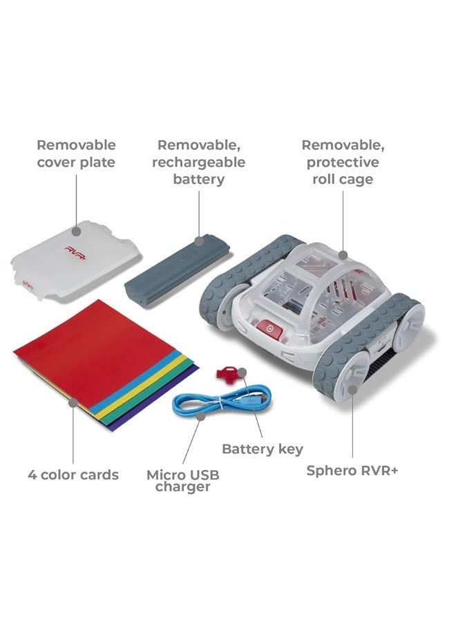 Sphero RVR+ - Programmable Robot Car for Kids & Teens - Beginner to Advanced Programming - Customizable & Expandable - Learn Javascript - Micro:bit & Raspberry Pi Compatible