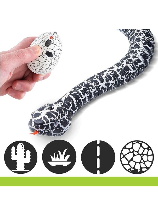 Top Race Remote Control Rattle Snake | Realistic Robot Snake Toy with Infrared Receiver | Rc Animal Prank Toy Perfect for Kids Ages 4+ or for Adult Pranks | Makes a Great Gift