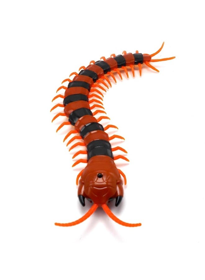 Tipmant Simulation RC Centipede Scolopendra Realistic Remote Control Vehicle Car Animal Insect Large Size Electric Prank Toy Kids Christmas Birthday Gifts (Orange Striped)