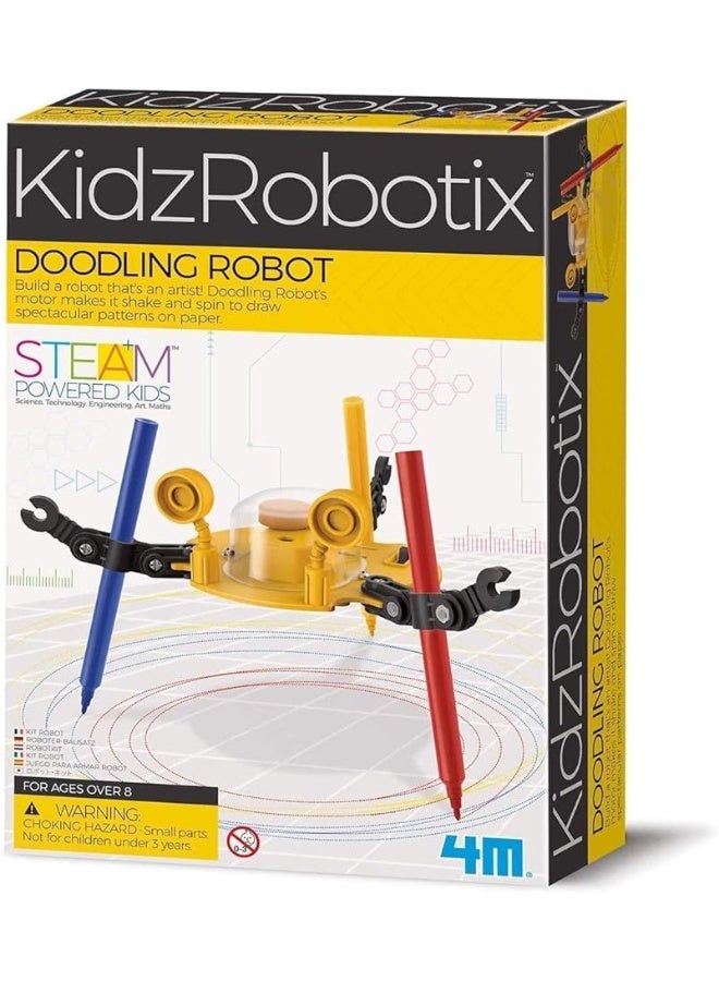 4M: Doodling Robot, Build a Robot That's an Artist, Ideal for Young Science Enthusiasts, Challenge Your Child's Imagination, Requires 1 AA Battery (Not Included), For Ages 8 and up