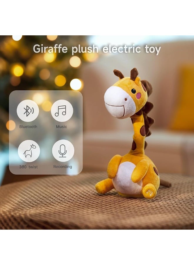 TUMAMA Dancing Talking Giraffe Toy, Mimicking Twisting Electronic Soft Plush Giraffe Toy with Record & Repeating What You Say, Singing Interactive Baby Toy for Toddler Boys Girls Gifts