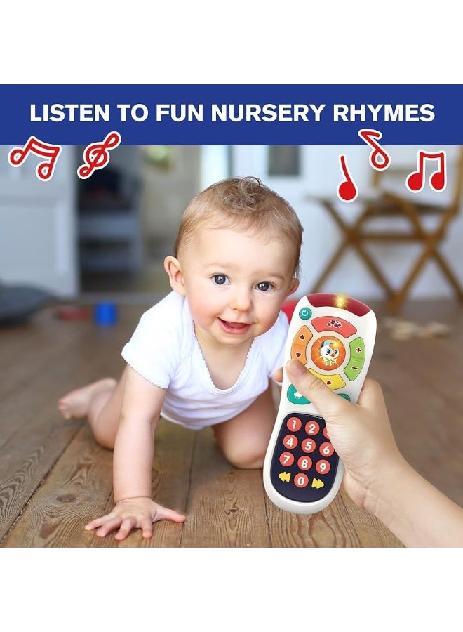 My Remote, My Program â€“ Baby Remote Control Toy for 6 Months Old and Up â€“ 20 Unique Learning Remote Buttons, Plays Baby Music Tunes, Flashing Lights, BPA Free and More