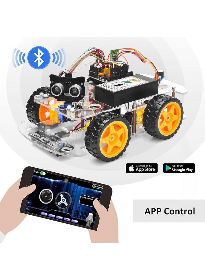 OSOYOO Robot Car Starter Kit for R3 | STEM Remote Controlled Educational Motorized Robotics for Building Programming Learning How to Code | IOT Mechanical DIY Coding for Teens Adults