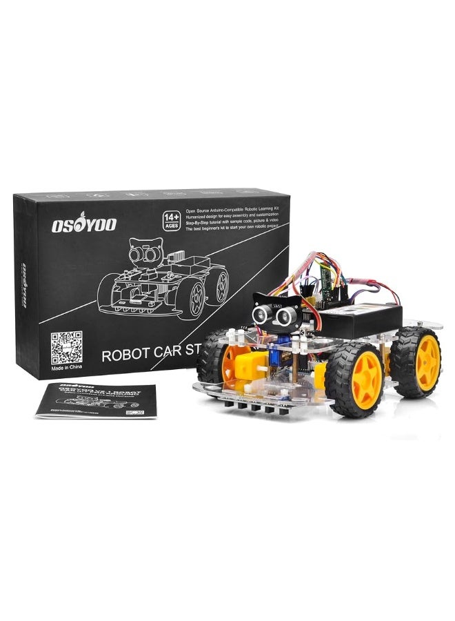 OSOYOO Robot Car Starter Kit for R3 | STEM Remote Controlled Educational Motorized Robotics for Building Programming Learning How to Code | IOT Mechanical DIY Coding for Teens Adults