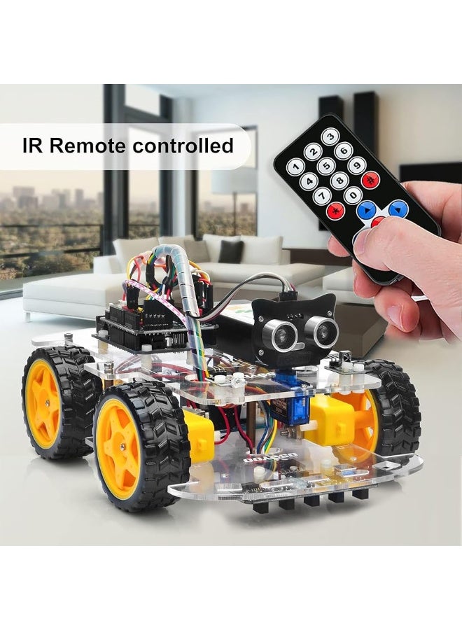 OSOYOO Robot Car Starter Kit for R3 | STEM Remote Controlled Educational Motorized Robotics for Building Programming Learning How to Code | IOT Mechanical DIY Coding for Teens Adults