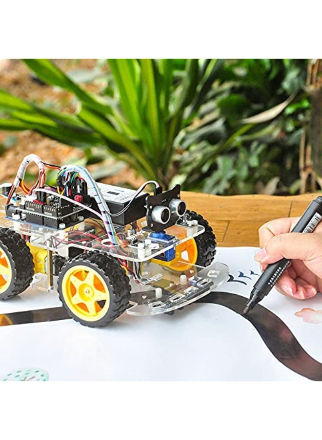 OSOYOO Robot Car Starter Kit for R3 | STEM Remote Controlled Educational Motorized Robotics for Building Programming Learning How to Code | IOT Mechanical DIY Coding for Teens Adults