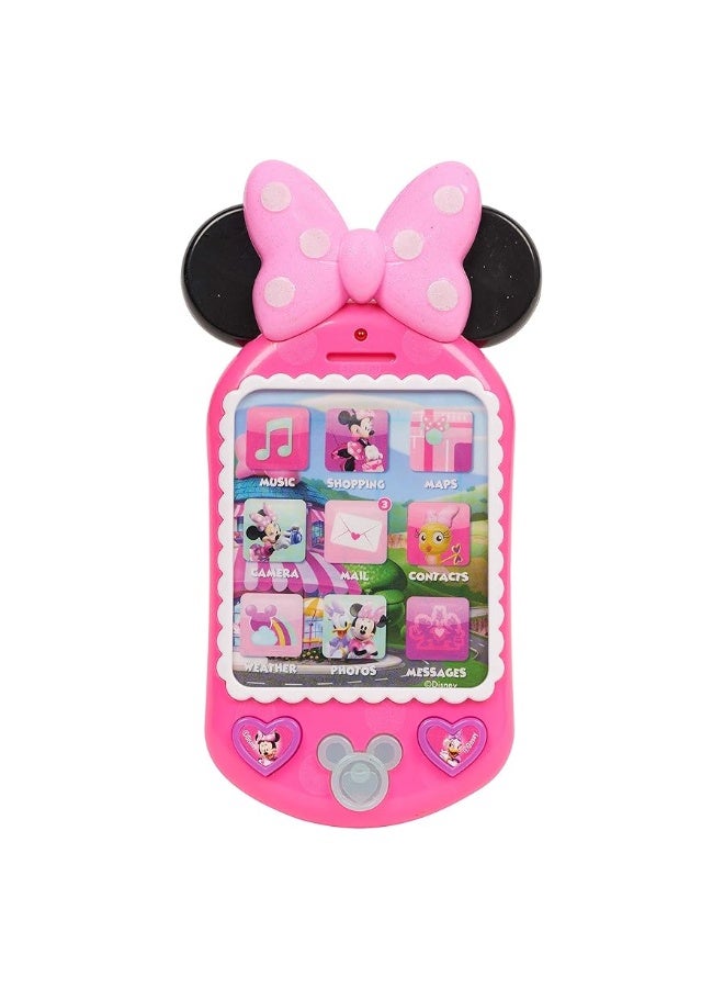 Minnie Bow-Tique Why Hello Pretend Play Cell Phone, Lights and Sounds, Kids Toys for Ages 3 Up by Just Play