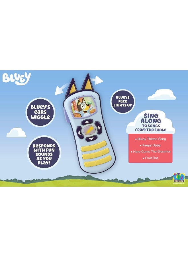 eKids Bluey Toy Remote Control for Toddlers with Built-in Music and Sound Effects, Musical Toy for Fans of Bluey Toys