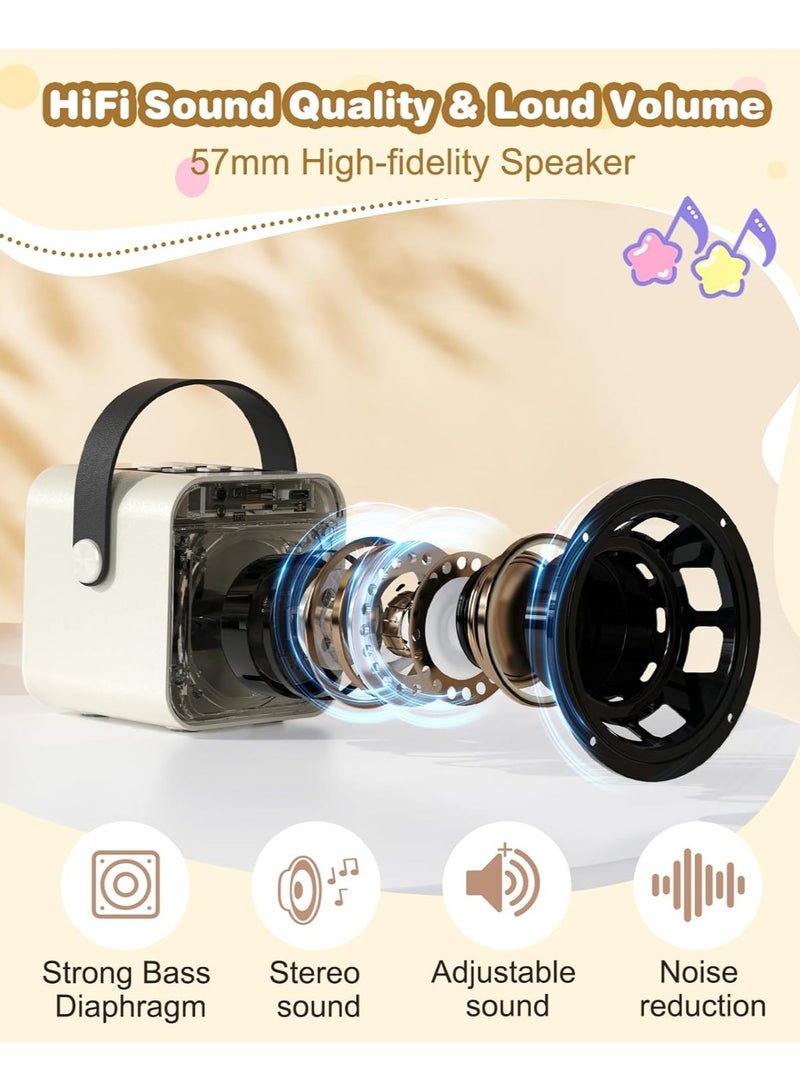 Portable Mini Karaoke Machine with colorful display  Karaoke Speaker with 2 Mini Kids Bluetooth Microphones Toy Gift for kids Party Family  Outdoor Travel Birthday Gift random color