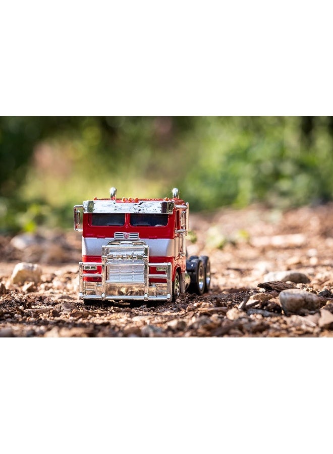 Transformers Rise of The Beast 1:32 Optimus Prime w/Robot On Chassis Die-Cast Car, Toys for Kids and Adults