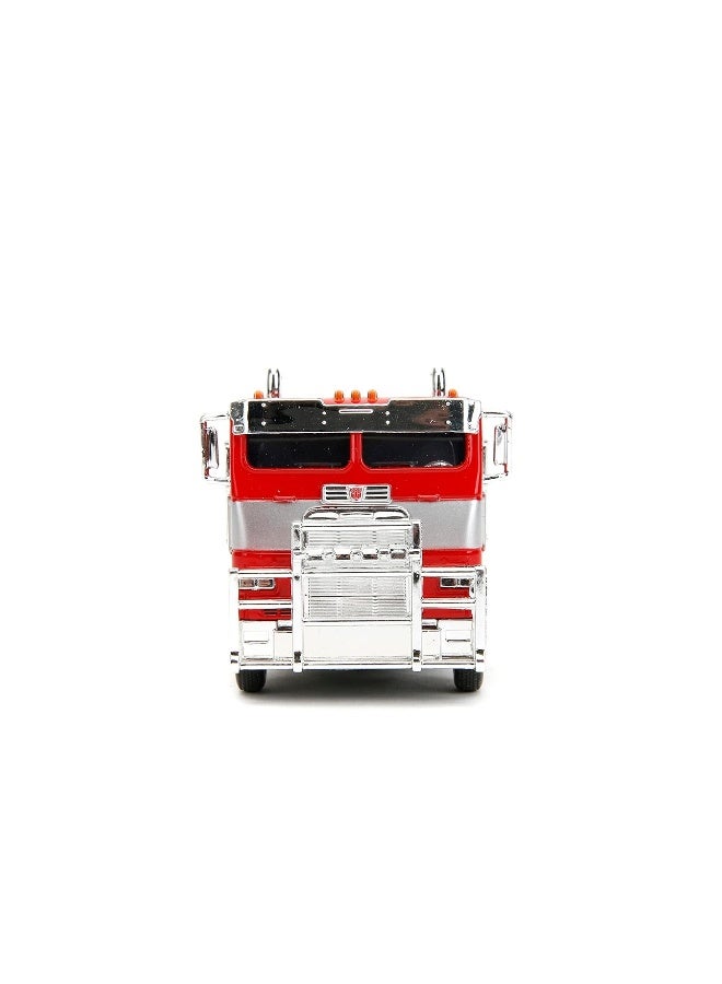 Transformers Rise of The Beast 1:32 Optimus Prime w/Robot On Chassis Die-Cast Car, Toys for Kids and Adults