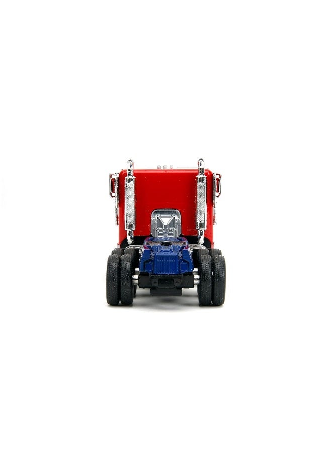 Transformers Rise of The Beast 1:32 Optimus Prime w/Robot On Chassis Die-Cast Car, Toys for Kids and Adults