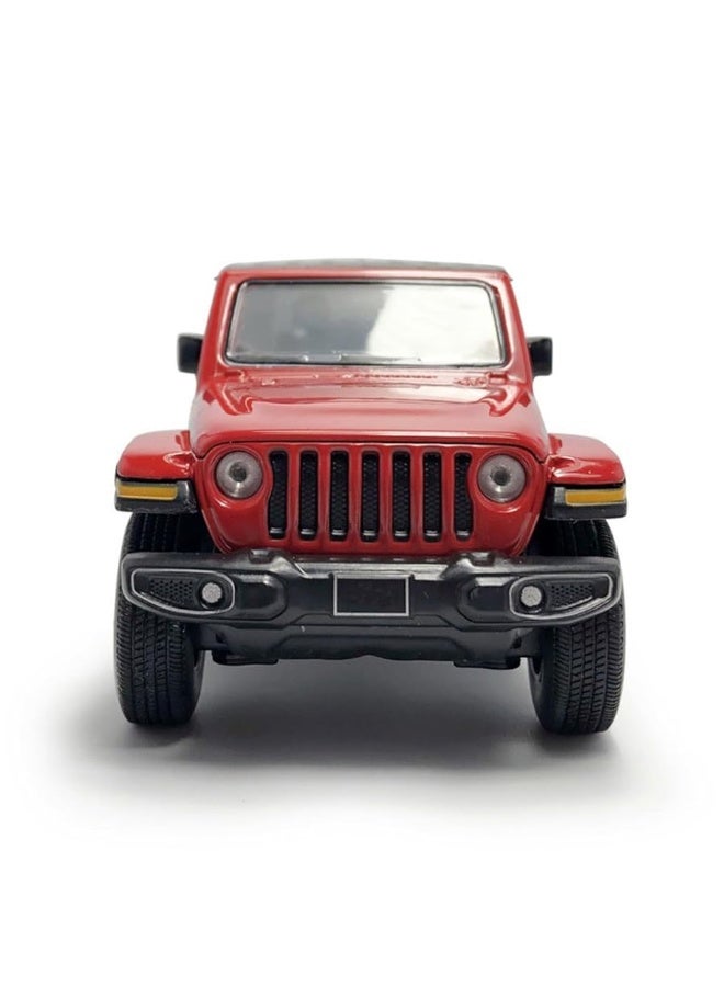 4 Door Wrangler Sahara Hard Top SUV Model Car Diecast Toy Cars 1/32 Scale Metal Vehicle Children's Die-cast Vehicles, Doors Open, Light Sound, Toys for Boys Gifts Kids Adults Men Collection, Red