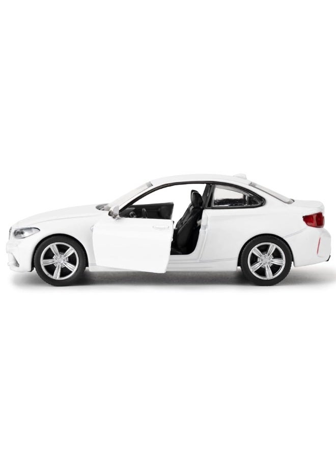 1:36 Compatible for BMW M2 Toy Car, Diecast Pull Back Model Car, Collection Kids Toy for Aged 3 and up, Gift White