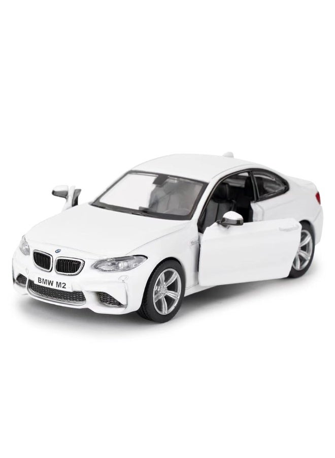 1:36 Compatible for BMW M2 Toy Car, Diecast Pull Back Model Car, Collection Kids Toy for Aged 3 and up, Gift White