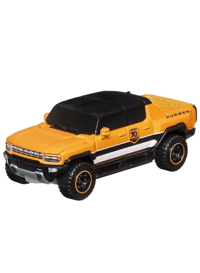 Matchbox Moving Parts 70 Years Special Edition Die-Cast Vehicle - HMV12 ~ Inspired by 2022 Hummer EV ~ 3/5 Orange and Black