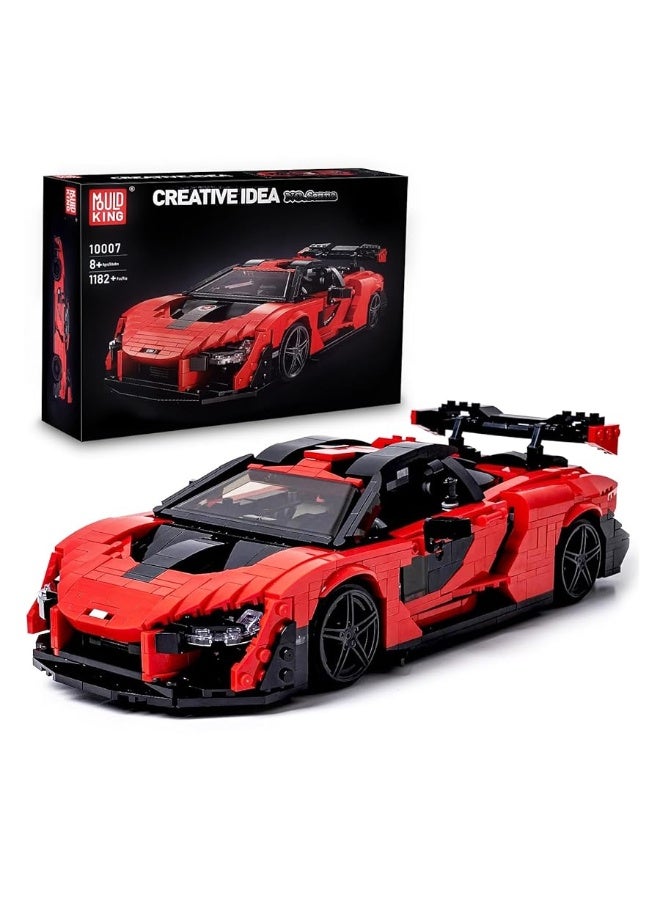 Mould King Super car Sanna MOC Building Blocks and Construction Toy, Collectible Cars Set to Build, 1:12 Scale Sports Car Model Toys for Kids 8+Age and Adults-1182 Pcs