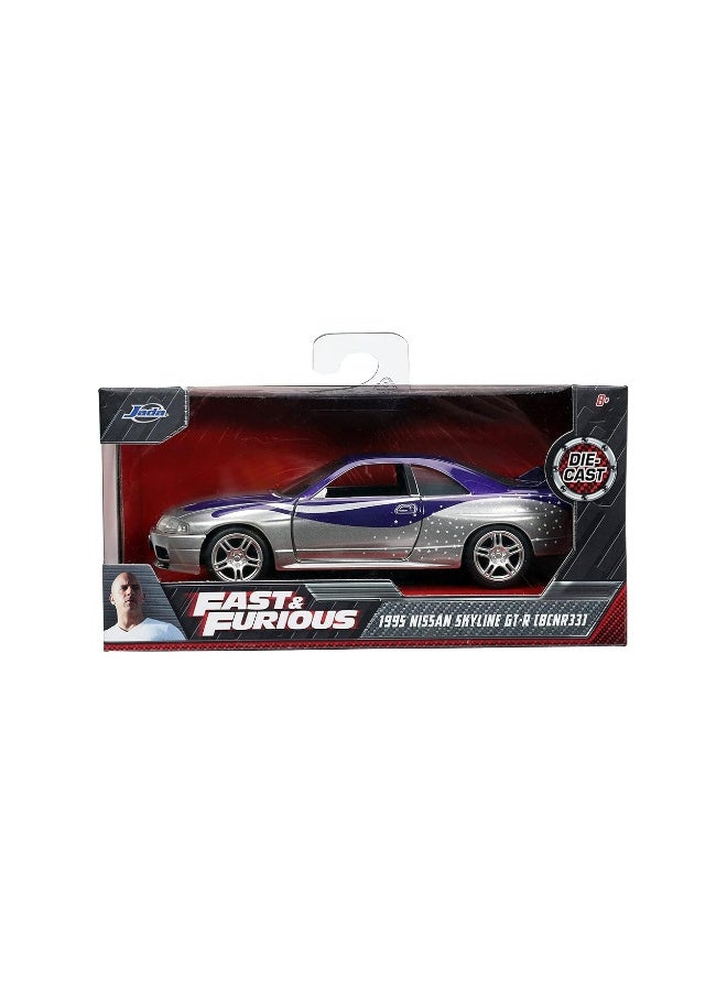 Fast & Furious 1:32 1995 Nissan Skyline GT-R(BNCR33) Die-Cast Car, Toys for Kids and Adults