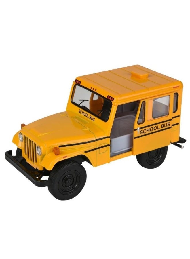 KiNSMART 1971 Jeep DJ-5B School Bus 1:26 Scale 5 Inch Die Cast Metal Model Toy