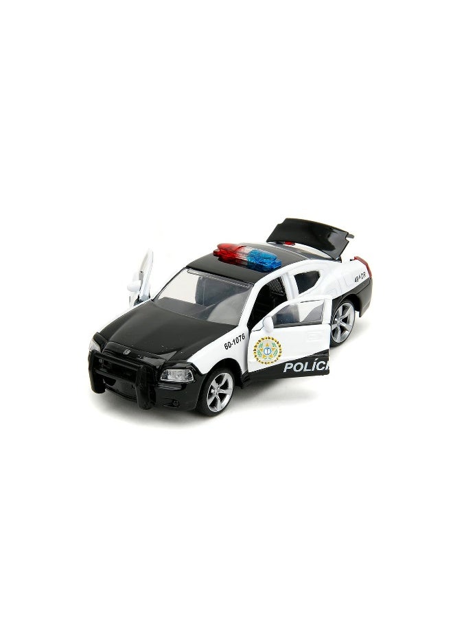 Fast & Furious 1:32 2006 Dodge Charger Police Car Die-Cast Car, Toys for Kids and Adults