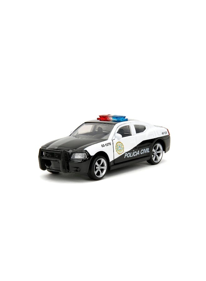 Fast & Furious 1:32 2006 Dodge Charger Police Car Die-Cast Car, Toys for Kids and Adults