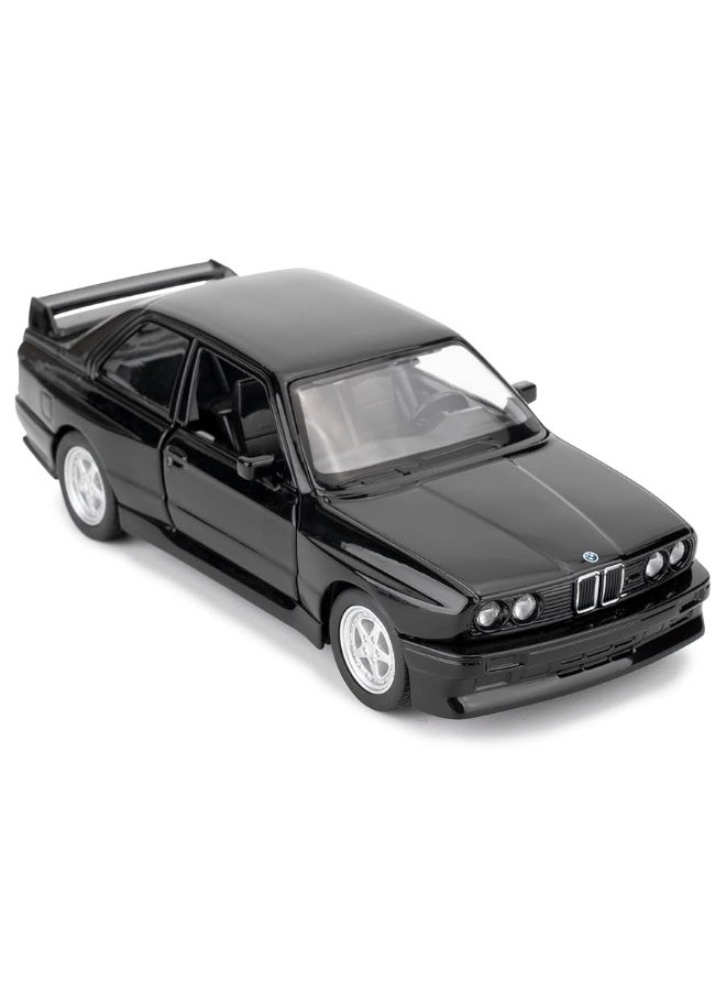 1:36 Compatible for BMW M3 1987 Toy Car, Diecast Pull Back Model Car, Doors Open, Collection Kids Toy for Aged 3 and up, Gift Black