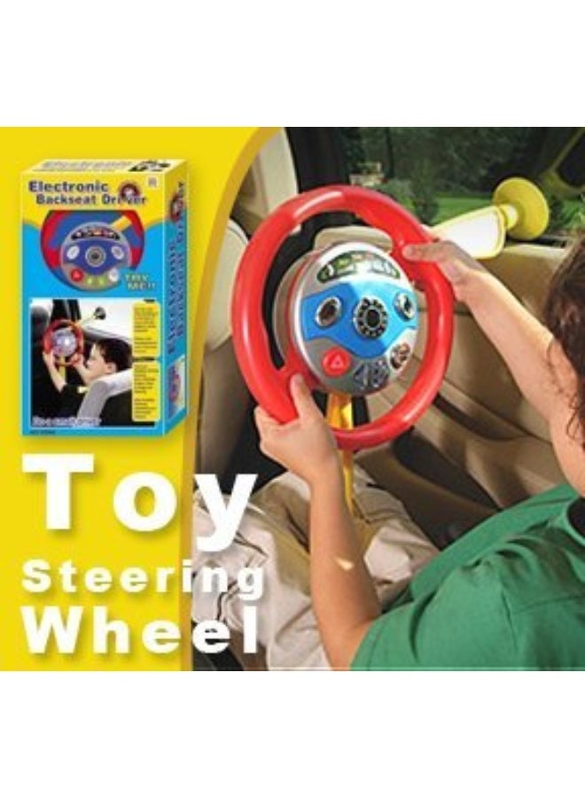 PowerTRC Electronic Backseat Driver Toy | Kids Driving Wheel | Car Toys | Pretend Driving Kids Toy