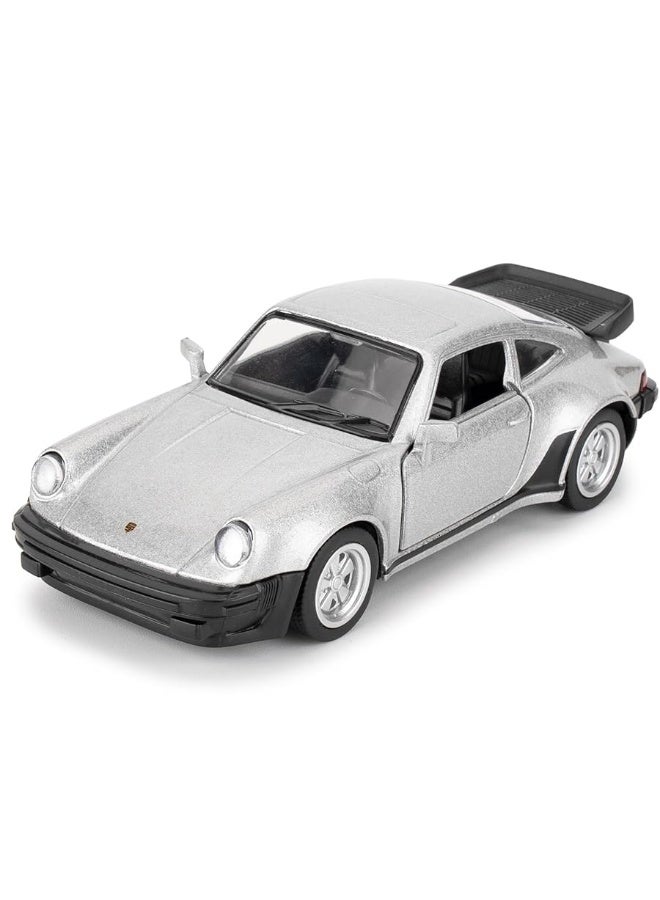 1/36 Porsche 911 Alloy Model Car with Pull Back Function, Toy Car for Collecting and Decorating, Model Toy Car Gifts for Boys and Girls (Silver)