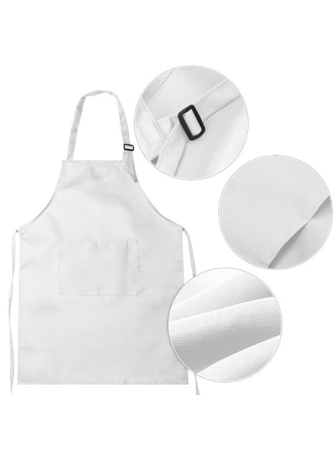 Yaomiao 4 Pieces Kids Apron with Pocket Children Adjustable Chef Apron for Cooking Baking Painting