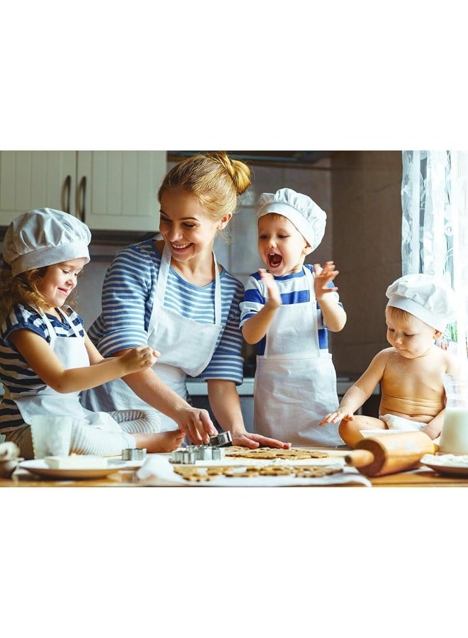 Yaomiao 4 Pieces Kids Apron with Pocket Children Adjustable Chef Apron for Cooking Baking Painting