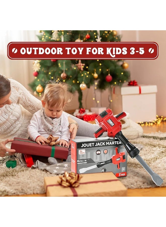 Toy Choi's Kids Jackhammer Toy Drill - Pretend Play Jackhammer with Realistic Sound & Action, Kids Construction Toys for Boys Girls Aged 3-5,4-7