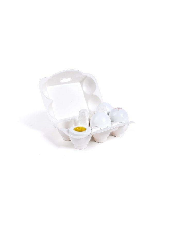 Hape Egg Carton Kitchen Toys Children Play Game Food Toy for Kids Early Development Learning 3Pcs HardBoiled Eggs  3Pcs Fried Eggs