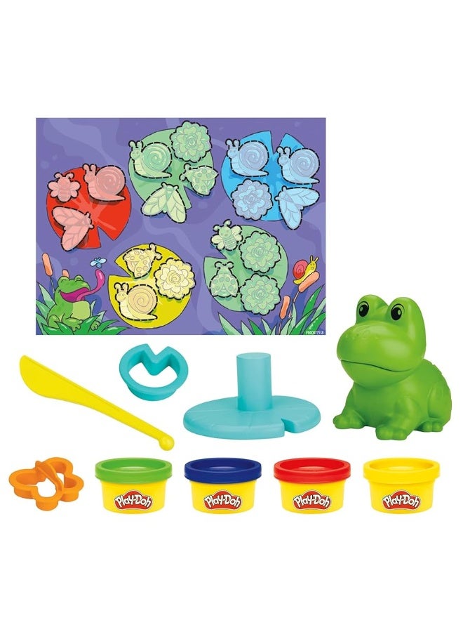 Play-Doh Frog â€˜n Colors Starter Set with Playmat, Preschool Toys for 3 Year Old Girls & Boys & Up, Preschool Crafts Frog Toy & 4 Modeling Compound Colors