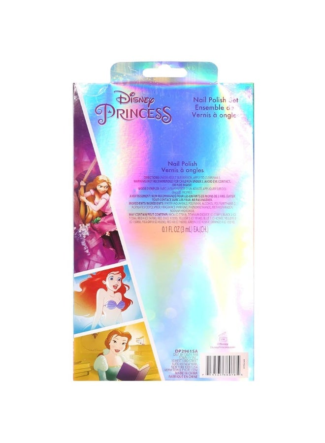 Townleygirl Disney Princess Peel-Off Nail Polish Gift Set for Kids (8), 8Count