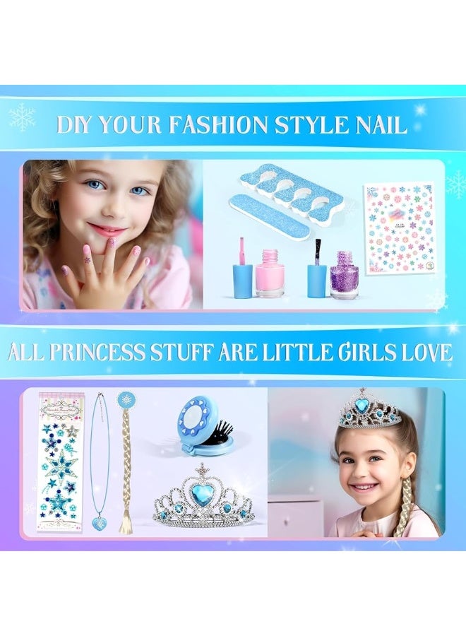 INNOCHEER Kids Makeup Kit for Girl Toys, Frozen Makeup Set for Girls, Real Washable Makeup Kit for Girls, Birthday Christmas Princess Gifts for Girls Kids Toddlers Age 3 4 5 6 7 8 9 10 11 12 Year Old