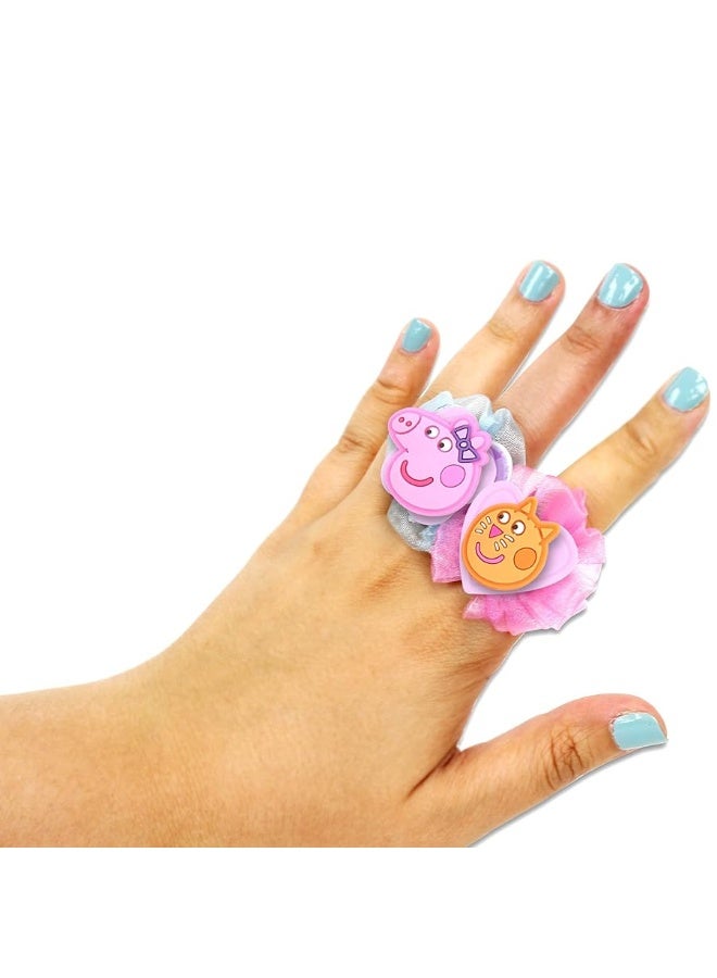 Tara Toys Peppa Pig Snap N' Wear Activity Rings Set, DIY Jewellery Kit for Kids, 3+ Years