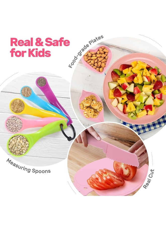 CUTE STONE Pretend Play Kitchen Accessories Toy, Kids Kitchen Playset with Stainless Steel Play Pots and Pans, Cutting Play Food. Storage Box, Cooking Utensils, Kids Cooking Set for Boys Girls