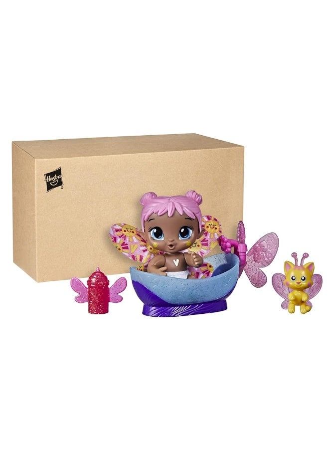 Baby Alive Glo Pixies Minis Doll Bubble Sunny GlowinTheDark Doll for Kids Ages 3 and Up 375Inch Pixie Toy with Surprise Friend