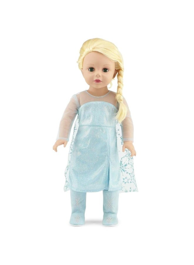 Emily Rose 11 PC 18 Inch Doll Princess Frozen Inspired Clothes & Accessories Costumes Value Bundle | 18