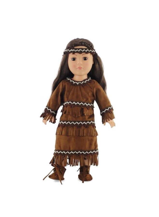 Emily Rose 18 Inch Doll Clothes Clothing â€“ 18-in Doll Native American Outfit Costume Set Fits Most 18â€ Dolls | Includes Doll Shoes and Accessories | Doll NOT Included