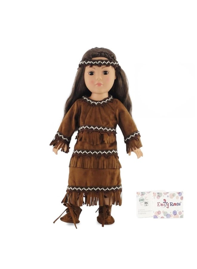 Emily Rose 18 Inch Doll Clothes Clothing â€“ 18-in Doll Native American Outfit Costume Set Fits Most 18â€ Dolls | Includes Doll Shoes and Accessories | Doll NOT Included