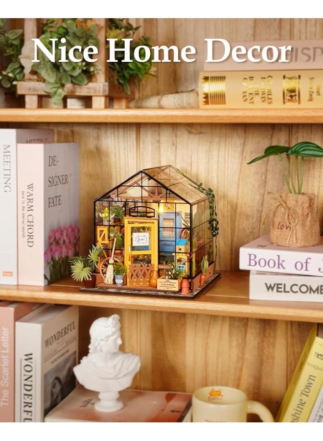 RoWood Miniature House Kit, DIY Miniature Dollhouse Kits for Adults, Mayberry Street Miniatures, Crafts for Adults Teens Kids, Gifts on Birthday Christmas - Cathy's Flower House