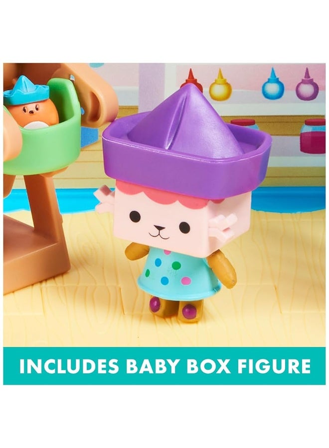 Gabby's Dollhouse, Baby Box Cat Craft-A-Riffic Room with Exclusive Figure, Accessories, Furniture and Dollhouse Delivery, Kids Toys for Ages 3 and up