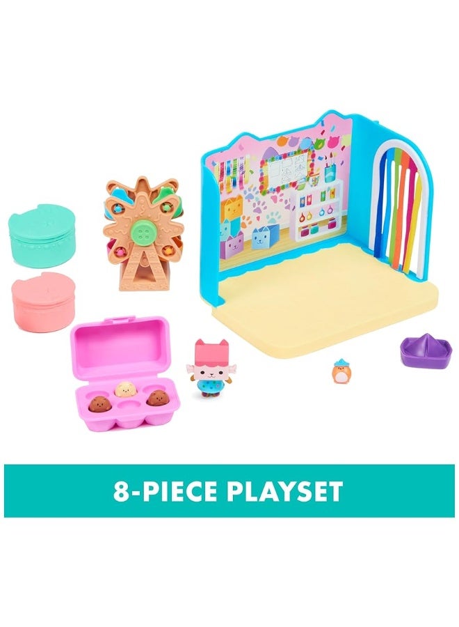 Gabby's Dollhouse, Baby Box Cat Craft-A-Riffic Room with Exclusive Figure, Accessories, Furniture and Dollhouse Delivery, Kids Toys for Ages 3 and up