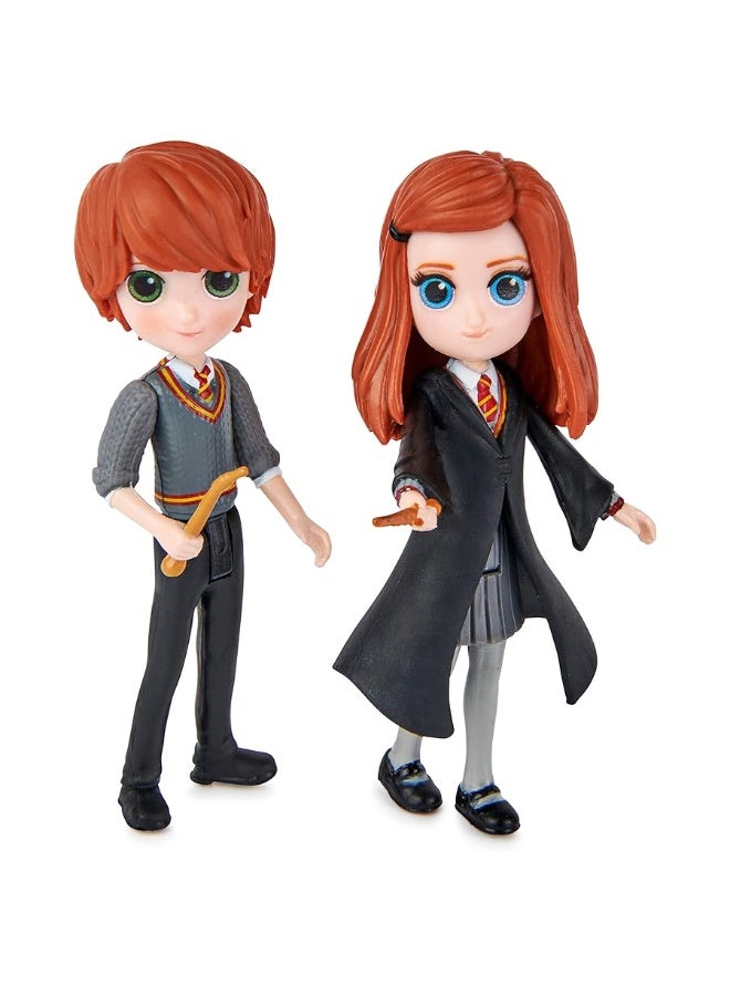 Wizarding World Harry Potter, Magical Minis Ron and Ginny Weasley Friendship Set with 2 Creatures, Kids Toys for Ages 5 and up