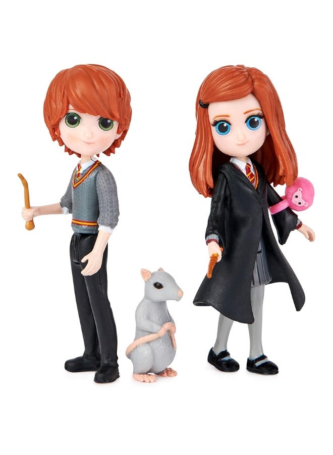 Wizarding World Harry Potter, Magical Minis Ron and Ginny Weasley Friendship Set with 2 Creatures, Kids Toys for Ages 5 and up