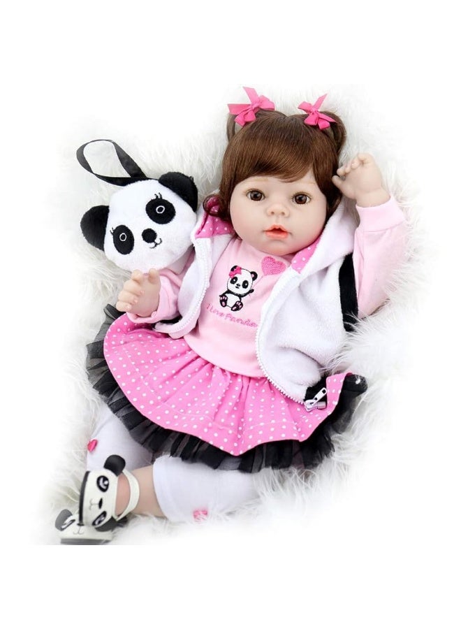 Aori Reborn Baby Dolls - Realistic Baby Doll 22 inch Lifelike Newborn Baby Girl Doll with Panda Theme Gift Set