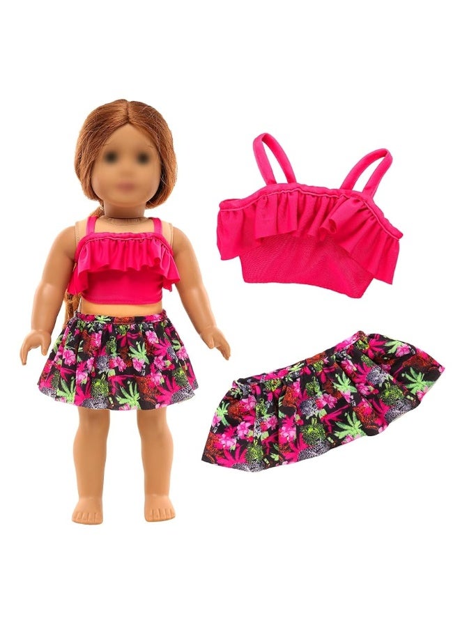 Barwa 18 Inch Doll Clothes Accessories 3 Sets Princess Mermaid Tail Outfits Dress Swimsuit Bikini Tops Underwear Swimwear for 18 Inch Dolls