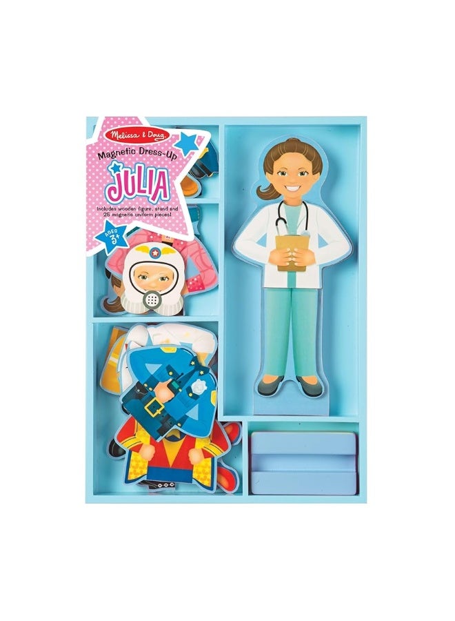 Melissa & Doug Julia Magnetic Dress-Up Wooden Doll Pretend Play Set (25+ pcs)